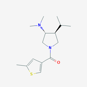 molecular formula C15H24N2OS B5648667 (3R*,4S*)-4-isopropyl-N,N-dimethyl-1-[(5-methyl-3-thienyl)carbonyl]-3-pyrrolidinamine 