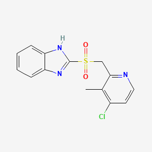 molecular formula C14H12ClN3O2S B564870 4-Desmethoxypropoxyl-4-chloro Rabeprazole Sulfone CAS No. 1159977-27-1