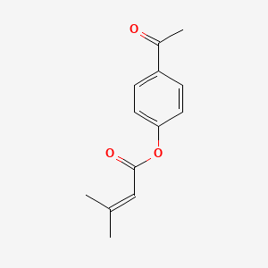 molecular formula C13H14O3 B5648727 4-乙酰苯基 3-甲基-2-丁烯酸酯 
