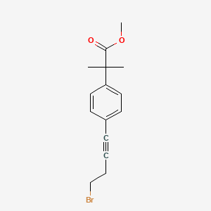 Methyl 2-[4-(4-bromobut-1-yn-1-yl)phenyl]-2-methylpropanoate
