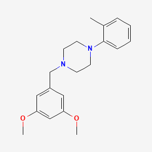 molecular formula C20H26N2O2 B5648805 1-(3,5-dimethoxybenzyl)-4-(2-methylphenyl)piperazine 
