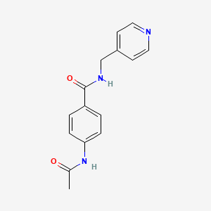 molecular formula C15H15N3O2 B5648814 4-(acetylamino)-N-(4-pyridinylmethyl)benzamide 