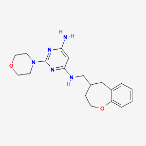 molecular formula C19H25N5O2 B5648828 2-morpholin-4-yl-N-(2,3,4,5-tetrahydro-1-benzoxepin-4-ylmethyl)pyrimidine-4,6-diamine 