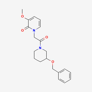 molecular formula C20H24N2O4 B5648836 1-{2-[3-(benzyloxy)piperidin-1-yl]-2-oxoethyl}-3-methoxypyridin-2(1H)-one 