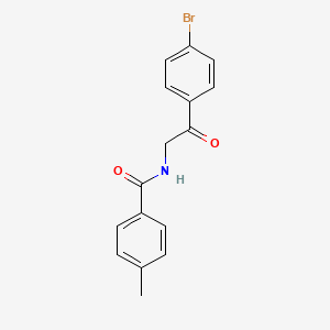 molecular formula C16H14BrNO2 B5648860 N-[2-(4-bromophenyl)-2-oxoethyl]-4-methylbenzamide 
