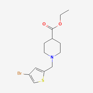 molecular formula C13H18BrNO2S B5648893 ethyl 1-[(4-bromo-2-thienyl)methyl]-4-piperidinecarboxylate 