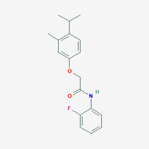 molecular formula C18H20FNO2 B5648900 N-(2-fluorophenyl)-2-(4-isopropyl-3-methylphenoxy)acetamide 