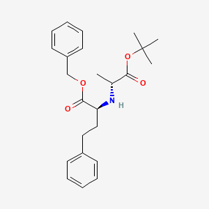 molecular formula C24H31NO4 B564893 N-[1-(S)-Benzyloxycarbonyl-3-phenylpropyl]-D-alanine tert-Butyl Ester CAS No. 1356022-42-8