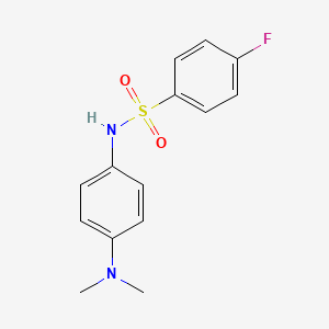 molecular formula C14H15FN2O2S B5648940 N-[4-(dimethylamino)phenyl]-4-fluorobenzenesulfonamide 