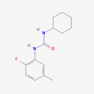 molecular formula C14H19FN2O B5648973 N-cyclohexyl-N'-(2-fluoro-5-methylphenyl)urea 