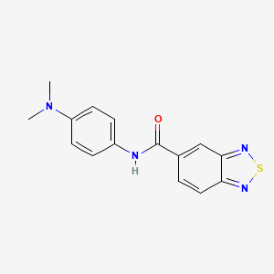 molecular formula C15H14N4OS B5648989 N-[4-(dimethylamino)phenyl]-2,1,3-benzothiadiazole-5-carboxamide 