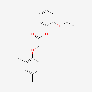 molecular formula C18H20O4 B5648991 2-ethoxyphenyl (2,4-dimethylphenoxy)acetate 