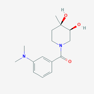 molecular formula C15H22N2O3 B5649006 (3S*,4R*)-1-[3-(dimethylamino)benzoyl]-4-methylpiperidine-3,4-diol 