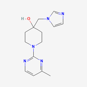 molecular formula C14H19N5O B5649021 4-(1H-imidazol-1-ylmethyl)-1-(4-methylpyrimidin-2-yl)piperidin-4-ol 