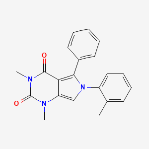 molecular formula C21H19N3O2 B5649044 1,3-dimethyl-6-(2-methylphenyl)-5-phenyl-1H-pyrrolo[3,4-d]pyrimidine-2,4(3H,6H)-dione 