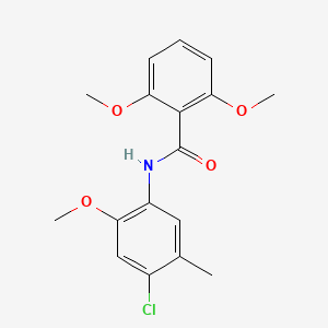 molecular formula C17H18ClNO4 B5649074 N-(4-chloro-2-methoxy-5-methylphenyl)-2,6-dimethoxybenzamide 
