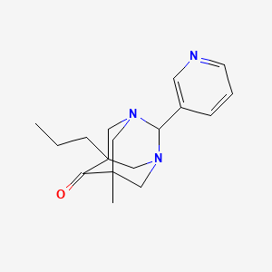molecular formula C17H23N3O B5649086 5-methyl-7-propyl-2-pyridin-3-yl-1,3-diazatricyclo[3.3.1.1~3,7~]decan-6-one 