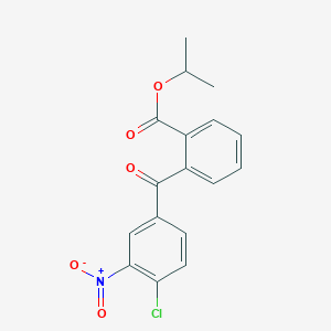 molecular formula C17H14ClNO5 B5649098 isopropyl 2-(4-chloro-3-nitrobenzoyl)benzoate 