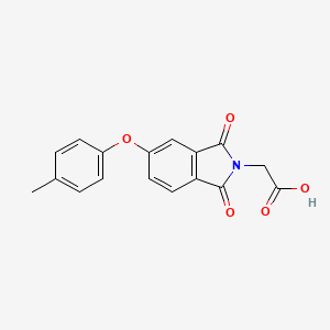 molecular formula C17H13NO5 B5649106 [5-(4-methylphenoxy)-1,3-dioxo-1,3-dihydro-2H-isoindol-2-yl]acetic acid CAS No. 650596-15-9