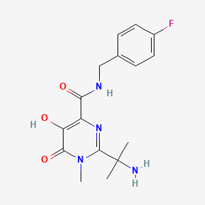 molecular formula C16H19FN4O3 B564913 2-(1-氨基-1-甲基乙基)-N-(4-氟苄基)-5-羟基-1-甲基-6-氧代-1,6-二氢嘧啶-4-甲酰胺 CAS No. 518048-03-8