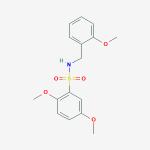 molecular formula C16H19NO5S B5649134 2,5-dimethoxy-N-(2-methoxybenzyl)benzenesulfonamide 