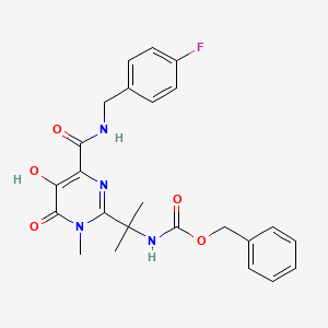 B564914 Benzyl [1-[4-[[(4-fluorobenzyl)amino]carbonyl]-5-hydroxy-1-methyl-6-oxo-1,6-dihydropyrimidin-2-yl]-1-methylethyl]carbamate CAS No. 518048-02-7