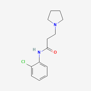 molecular formula C13H17ClN2O B5649145 N-(2-chlorophenyl)-3-(1-pyrrolidinyl)propanamide 
