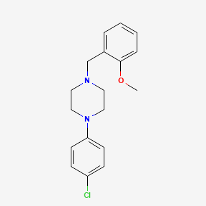 molecular formula C18H21ClN2O B5649148 1-(4-chlorophenyl)-4-(2-methoxybenzyl)piperazine 