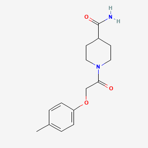 molecular formula C15H20N2O3 B5649190 1-[(4-methylphenoxy)acetyl]-4-piperidinecarboxamide 