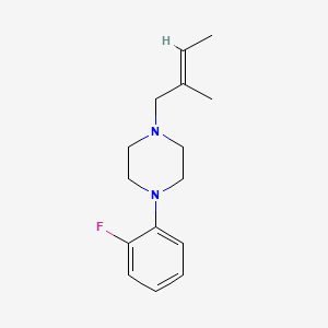 molecular formula C15H21FN2 B5649218 1-(2-fluorophenyl)-4-(2-methyl-2-buten-1-yl)piperazine 