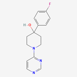 molecular formula C15H16FN3O B5649221 4-(4-fluorophenyl)-1-pyrimidin-4-ylpiperidin-4-ol 