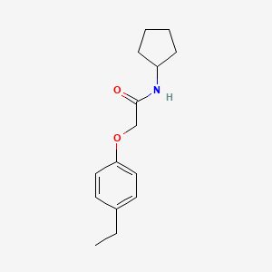 molecular formula C15H21NO2 B5649241 N-cyclopentyl-2-(4-ethylphenoxy)acetamide 