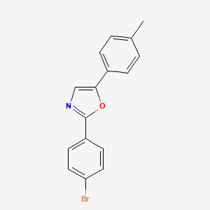 molecular formula C16H12BrNO B5649247 2-(4-bromophenyl)-5-(4-methylphenyl)-1,3-oxazole 