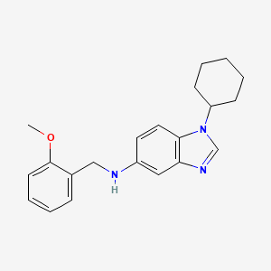 molecular formula C21H25N3O B5649270 1-cyclohexyl-N-(2-methoxybenzyl)-1H-benzimidazol-5-amine 