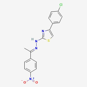 molecular formula C17H13ClN4O2S B5649286 1-(4-nitrophenyl)ethanone [4-(4-chlorophenyl)-1,3-thiazol-2-yl]hydrazone 