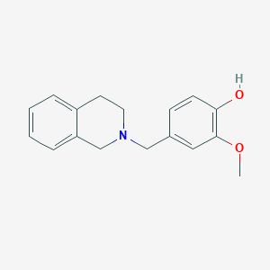 molecular formula C17H19NO2 B5649293 4-(3,4-dihydro-2(1H)-isoquinolinylmethyl)-2-methoxyphenol 