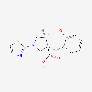 molecular formula C16H16N2O3S B5649295 (3aS*,10aS*)-2-(1,3-thiazol-2-yl)-2,3,3a,4-tetrahydro-1H-[1]benzoxepino[3,4-c]pyrrole-10a(10H)-carboxylic acid 