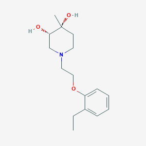 molecular formula C16H25NO3 B5649299 (3S*,4R*)-1-[2-(2-ethylphenoxy)ethyl]-4-methylpiperidine-3,4-diol 