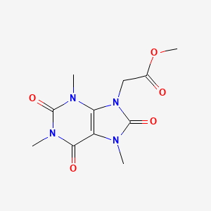 molecular formula C11H14N4O5 B5649306 methyl (1,3,7-trimethyl-2,6,8-trioxo-1,2,3,6,7,8-hexahydro-9H-purin-9-yl)acetate 
