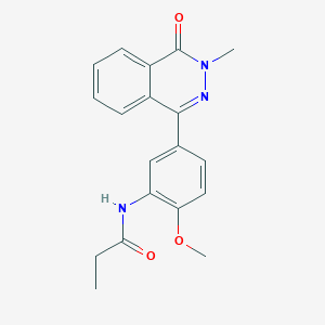 molecular formula C19H19N3O3 B5649314 N-[2-methoxy-5-(3-methyl-4-oxo-3,4-dihydro-1-phthalazinyl)phenyl]propanamide 