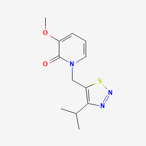 molecular formula C12H15N3O2S B5649358 1-[(4-isopropyl-1,2,3-thiadiazol-5-yl)methyl]-3-methoxypyridin-2(1H)-one 