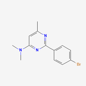 molecular formula C13H14BrN3 B5649364 2-(4-bromophenyl)-N,N,6-trimethyl-4-pyrimidinamine 