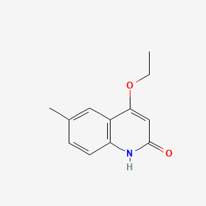 molecular formula C12H13NO2 B564939 4-Ethoxy-6-methylquinolin-2(1H)-one CAS No. 105908-27-8