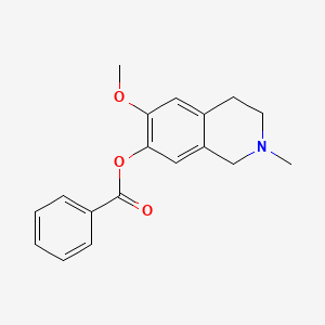 molecular formula C18H19NO3 B564941 6-Methoxy-2-methyl-1,2,3,4-tetrahydro-7-isoquinolinyl benzoate CAS No. 19625-96-8