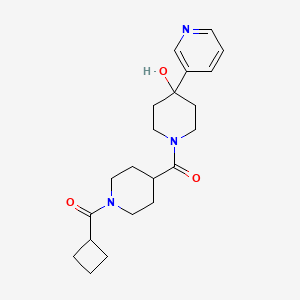molecular formula C21H29N3O3 B5649416 1-{[1-(cyclobutylcarbonyl)-4-piperidinyl]carbonyl}-4-(3-pyridinyl)-4-piperidinol 