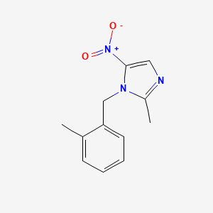 molecular formula C12H13N3O2 B5649423 2-methyl-1-(2-methylbenzyl)-5-nitro-1H-imidazole 