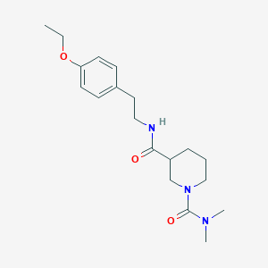 molecular formula C19H29N3O3 B5649450 N~3~-[2-(4-ethoxyphenyl)ethyl]-N~1~,N~1~-dimethyl-1,3-piperidinedicarboxamide 