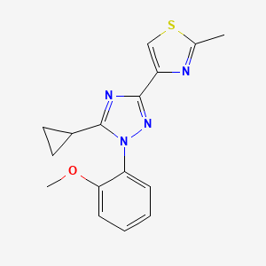 5-cyclopropyl-1-(2-methoxyphenyl)-3-(2-methyl-1,3-thiazol-4-yl)-1H-1,2,4-triazole