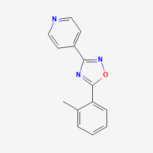 molecular formula C14H11N3O B5649515 4-[5-(2-methylphenyl)-1,2,4-oxadiazol-3-yl]pyridine CAS No. 88059-55-6