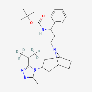 N-Boc-(1S)-3-[3-(3-(isopropyl-d6)-5-methyl-4H-1,2,4-triazol-4-yl)-exo-8-azabicyclo[3.2.1]oct-8-yl]-1-phenyl-1-propanamine